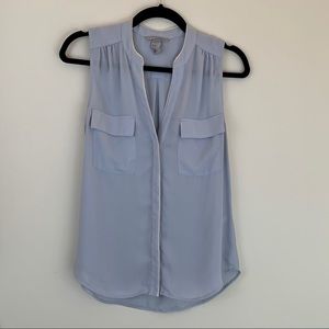 H&M Blue Button Down Tank Top